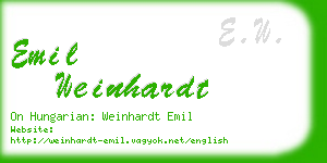 emil weinhardt business card